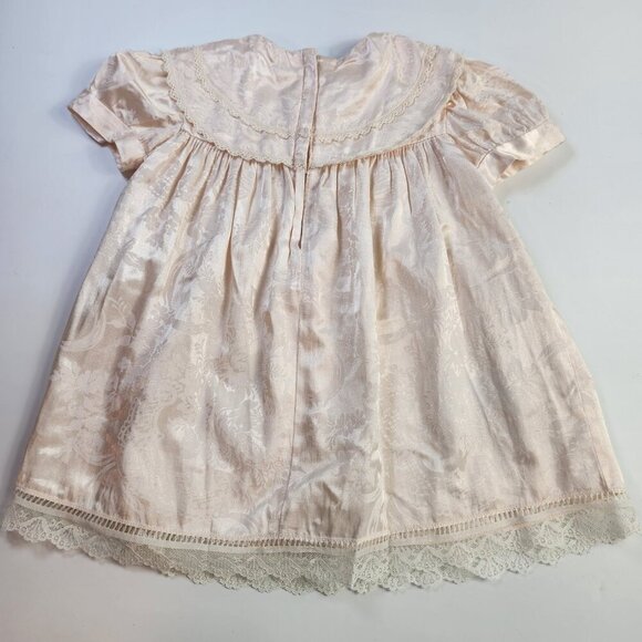 Vintage Jessica McClintock Gunne Sax Girls 24 month Lace Trim Dress Floral - Picture 2 of 11